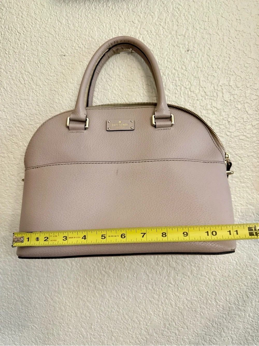 Kate Spade Pebbled Dome Satchel in Dusty Pink